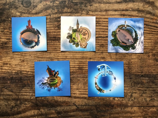 Tiny Planet Post Cards Pack of Five